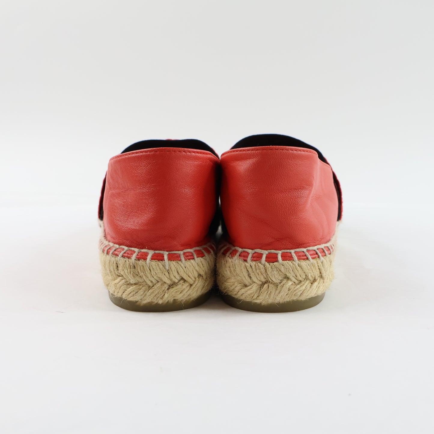 Chanel Espadrille Leather Red 38