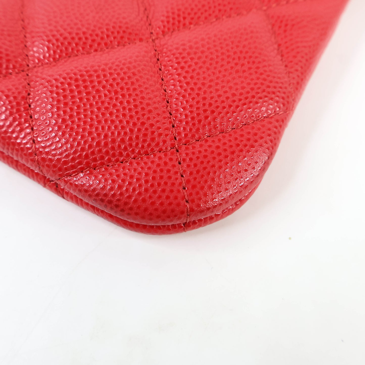 Chanel Classic Medium Clutch Red Lamb GHW