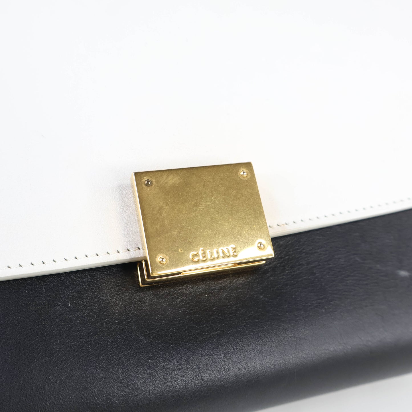 Celine Trapeze Small burnt Orange/Black/White