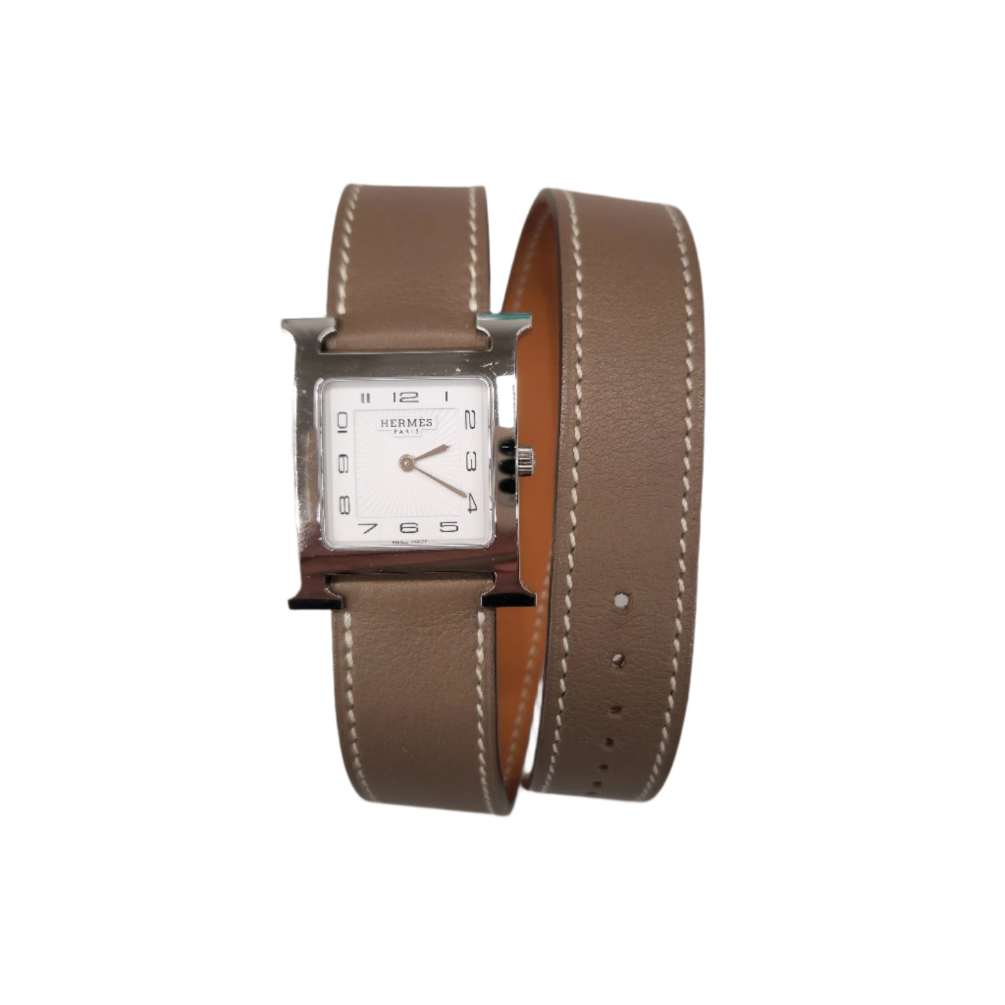 Hermes  Heure Watch Double Tour Etoupe
