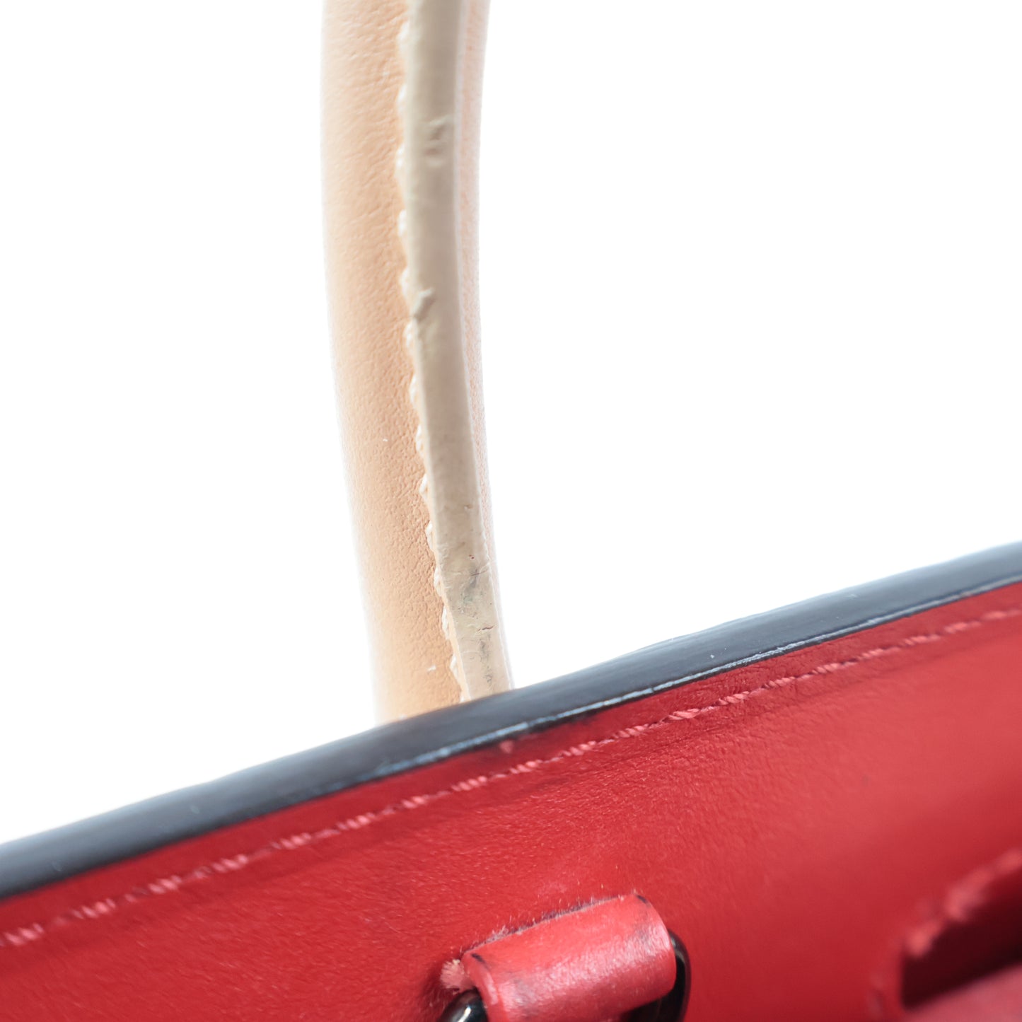 Christian Louboutin Handbag With Strap Beige Red