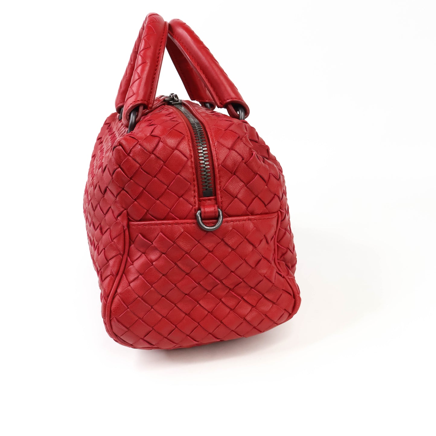Bottega Veneta Mini Boston Bag Red