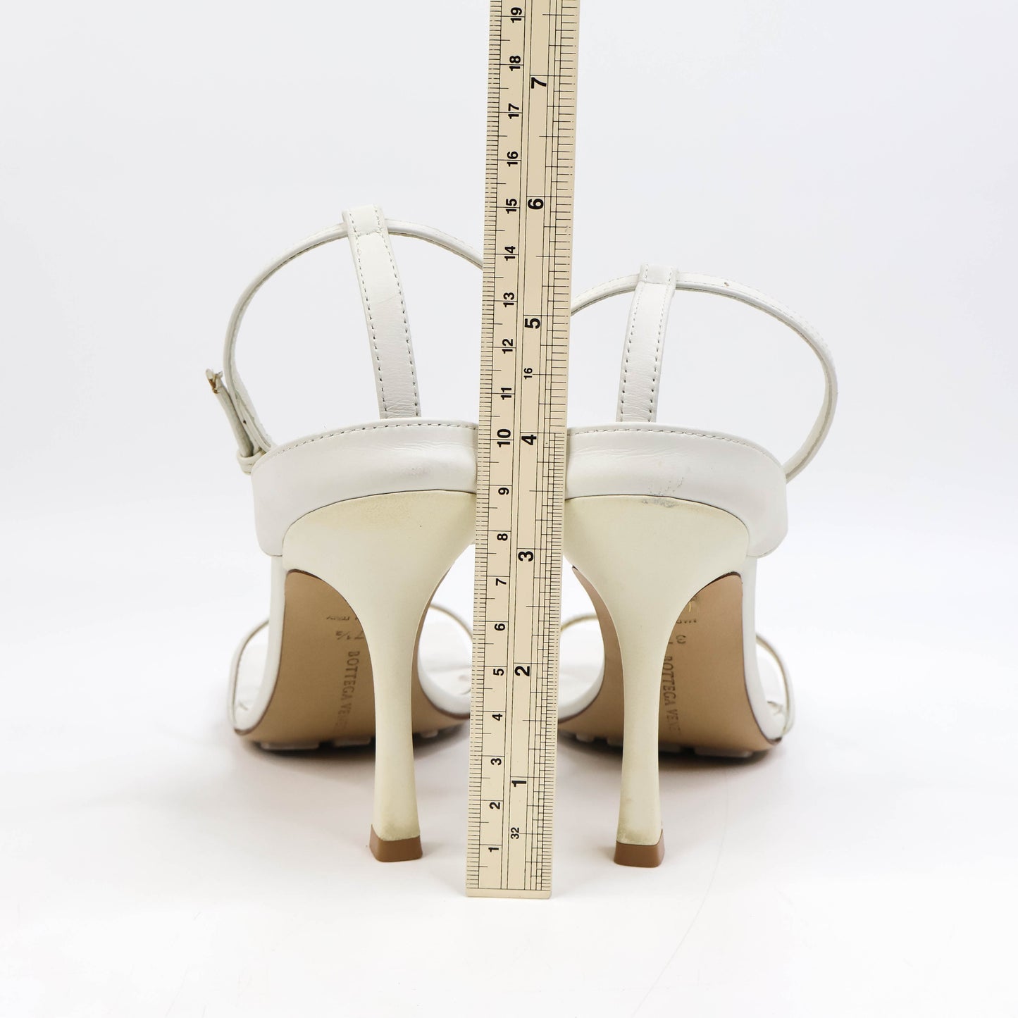 Bottega Sandals Heels Strap White 37.5