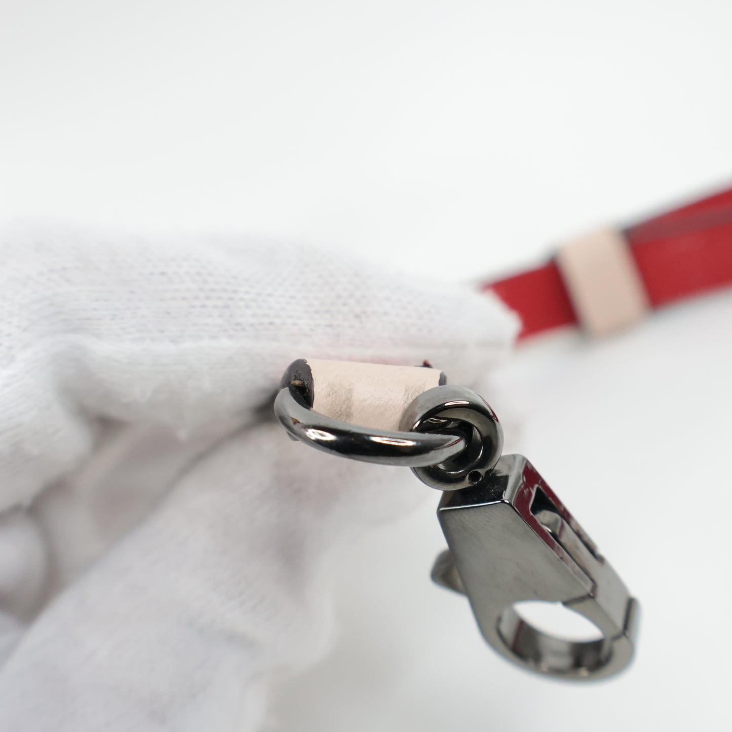 Christian Louboutin Handbag With Strap Beige Red