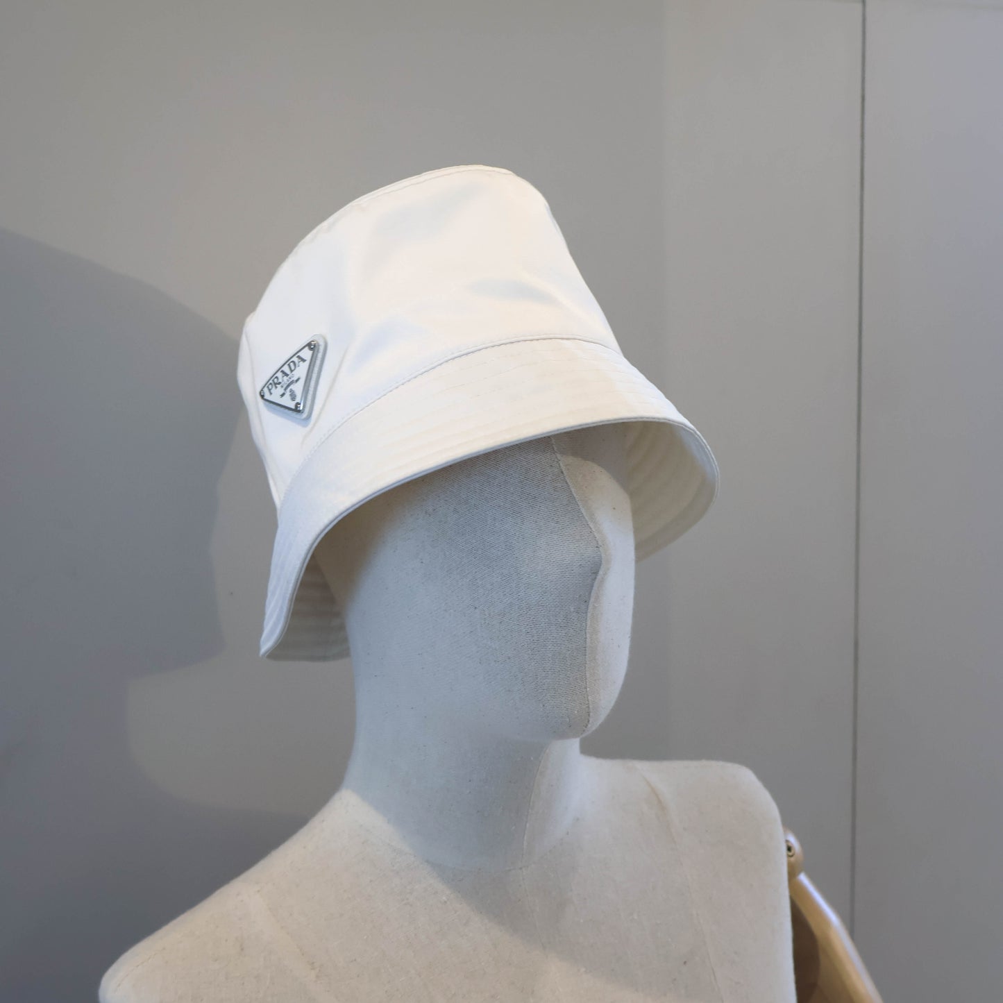 Prada Bucket Hat Re Nylon White