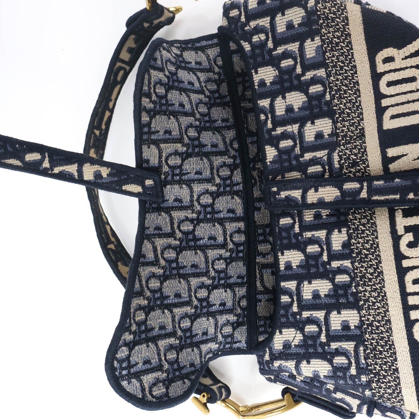 Christian Dior Saddle Medium Oblique Navy