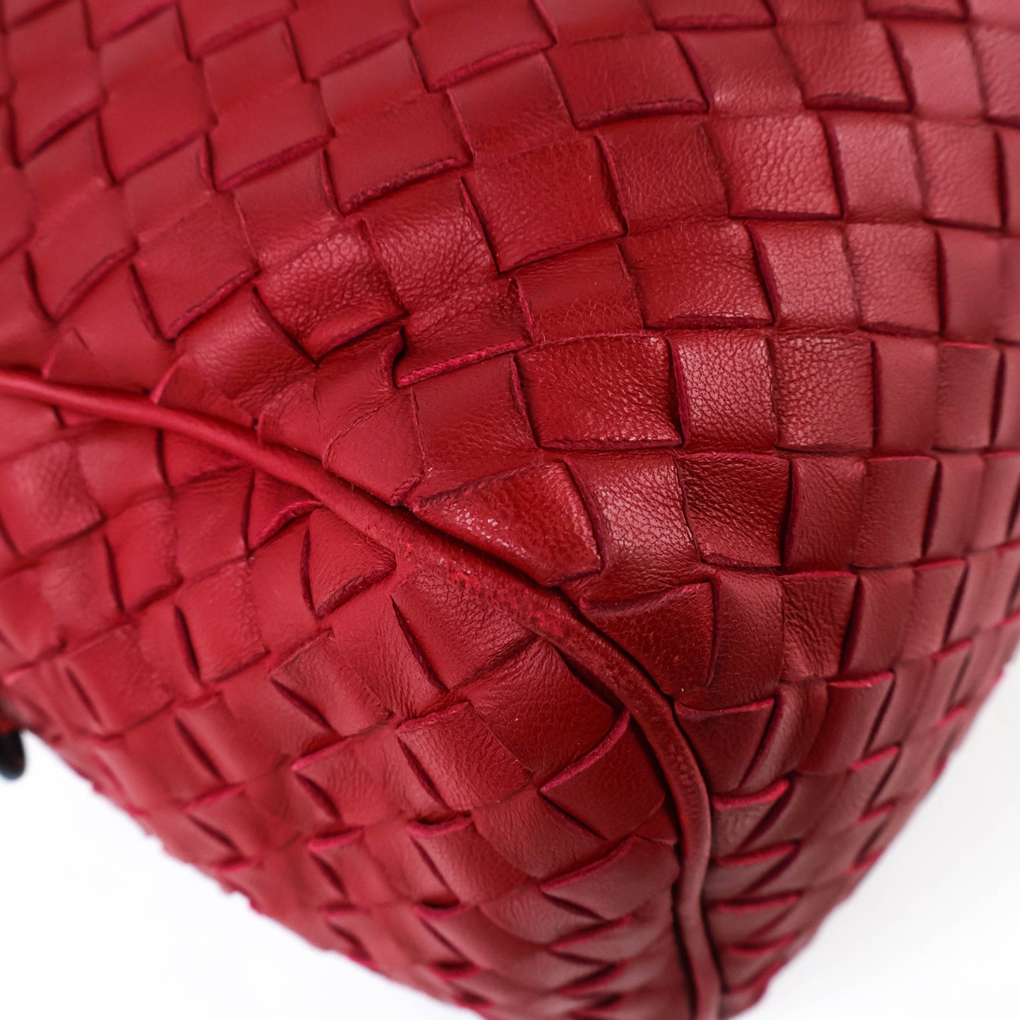 Bottega Veneta Mini Boston Bag Red