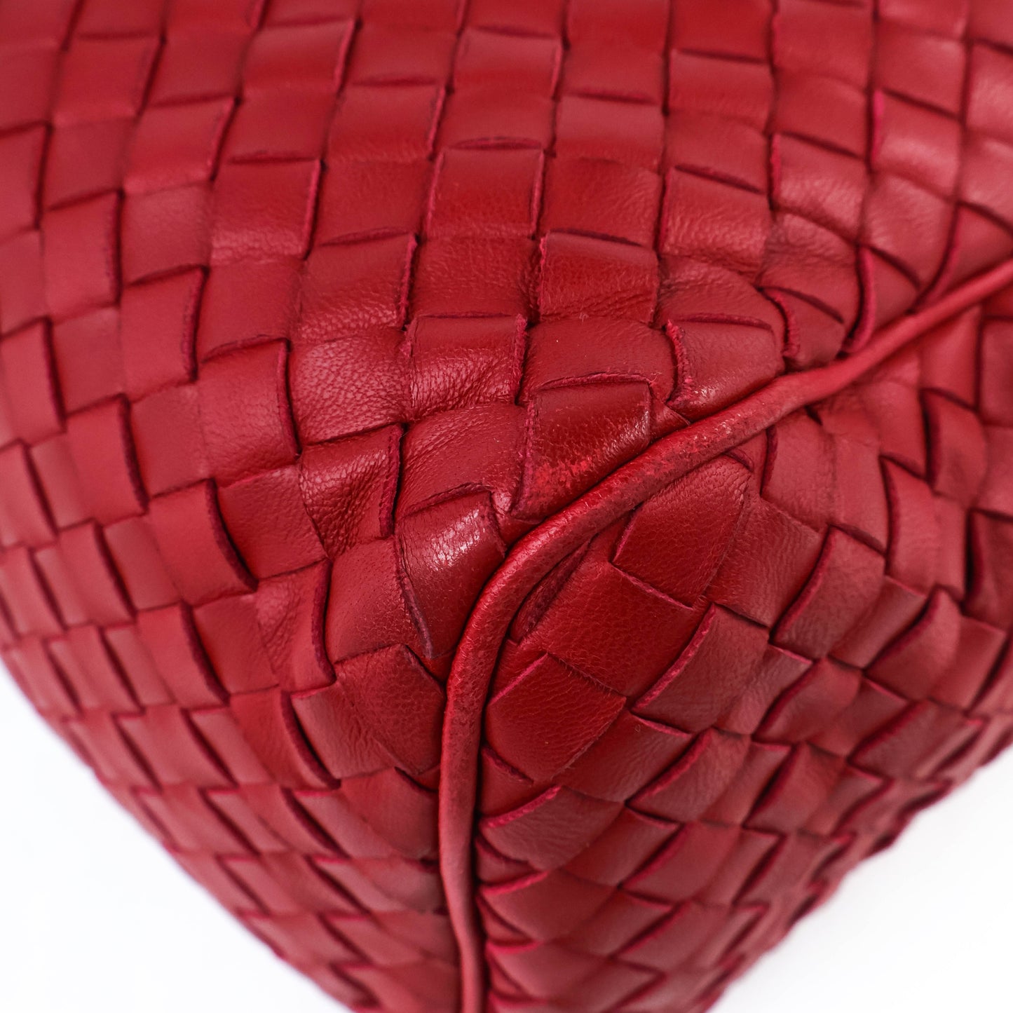 Bottega Veneta Mini Boston Bag Red