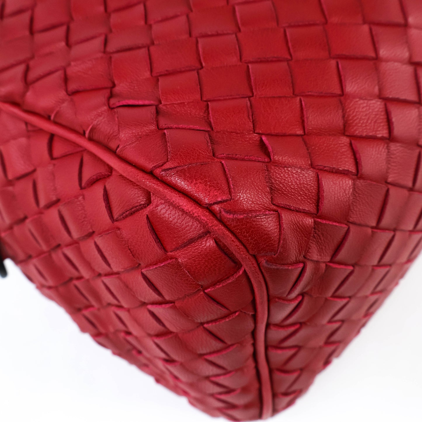 Bottega Veneta Mini Boston Bag Red