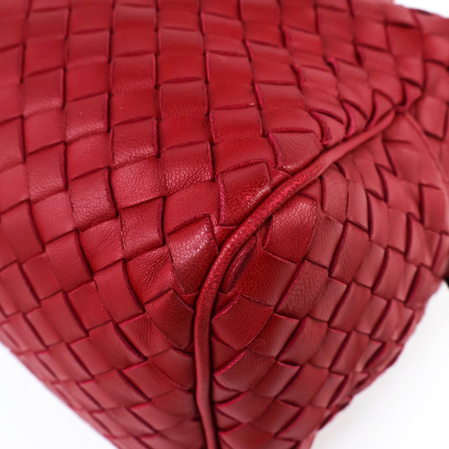 Bottega Veneta Mini Boston Bag Red