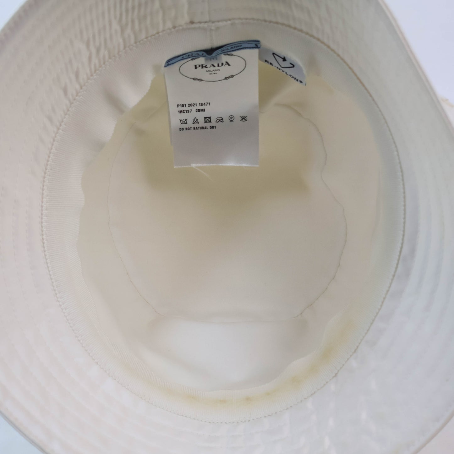 Prada Bucket Hat Re Nylon White