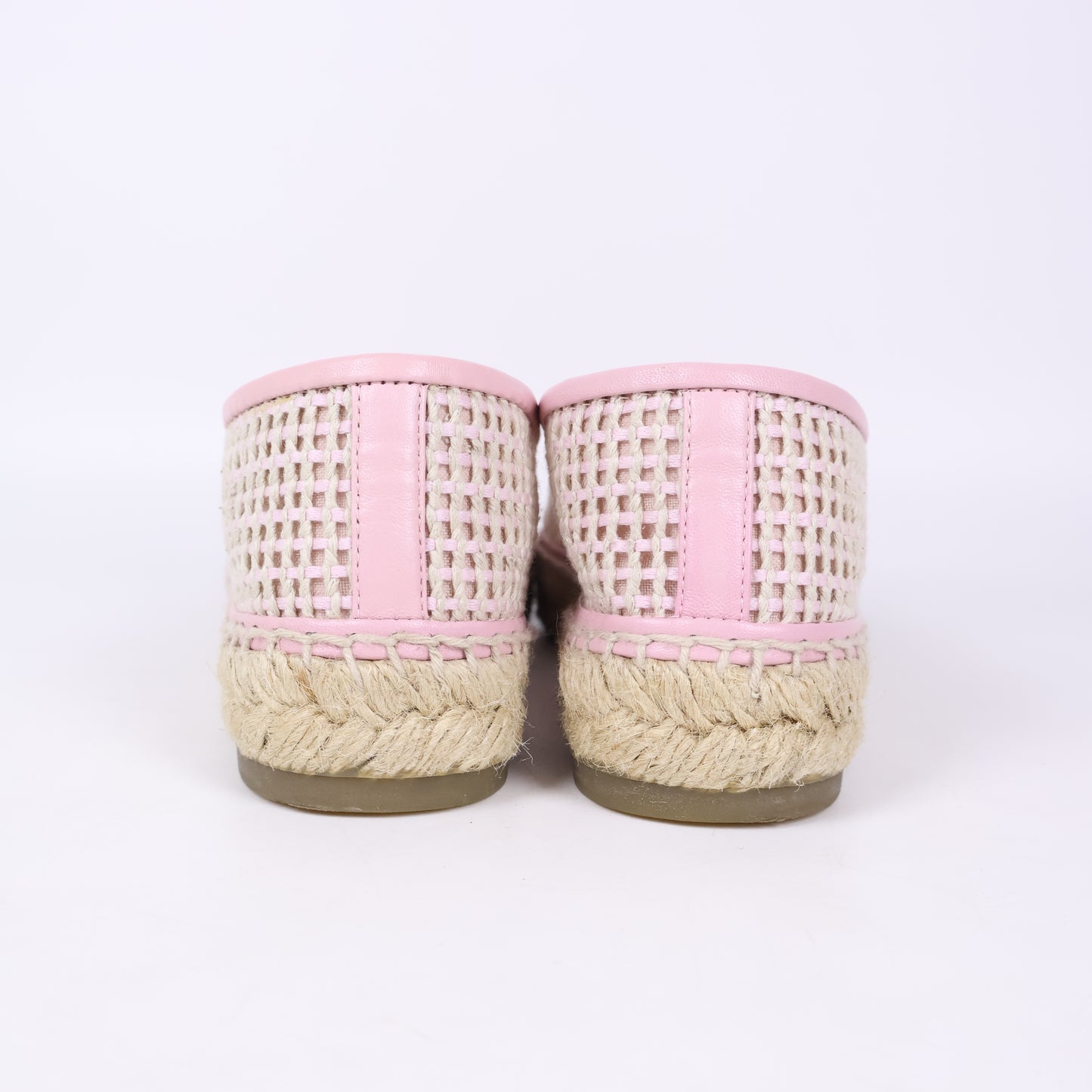 Chanel Espadrilles Mesh Light Pink Beige 37