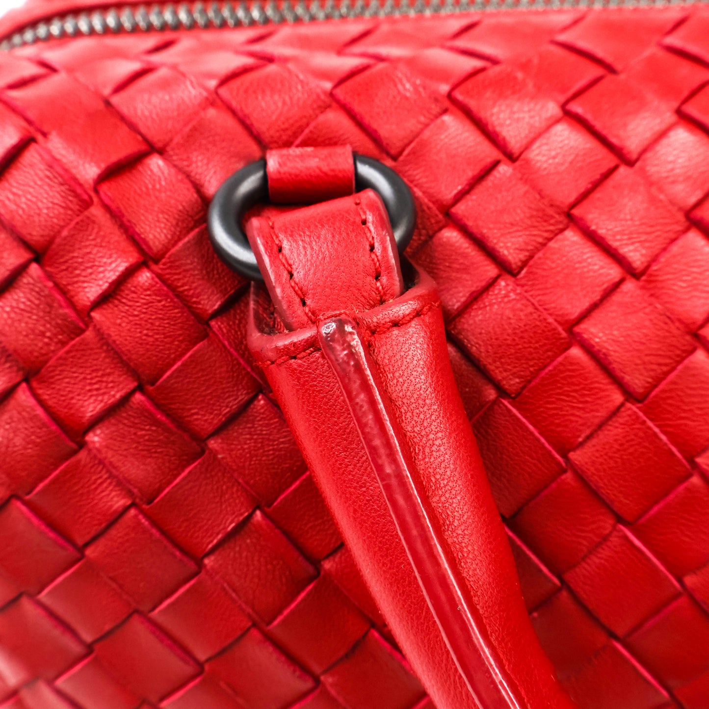 Bottega Veneta Mini Boston Bag Red