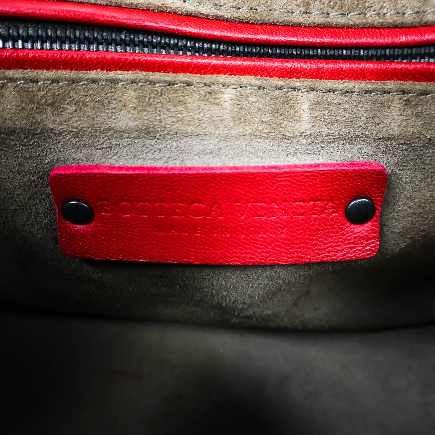 Bottega Veneta Mini Boston Bag Red