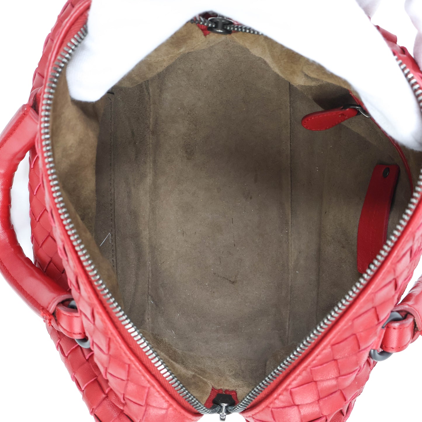 Bottega Veneta Mini Boston Bag Red