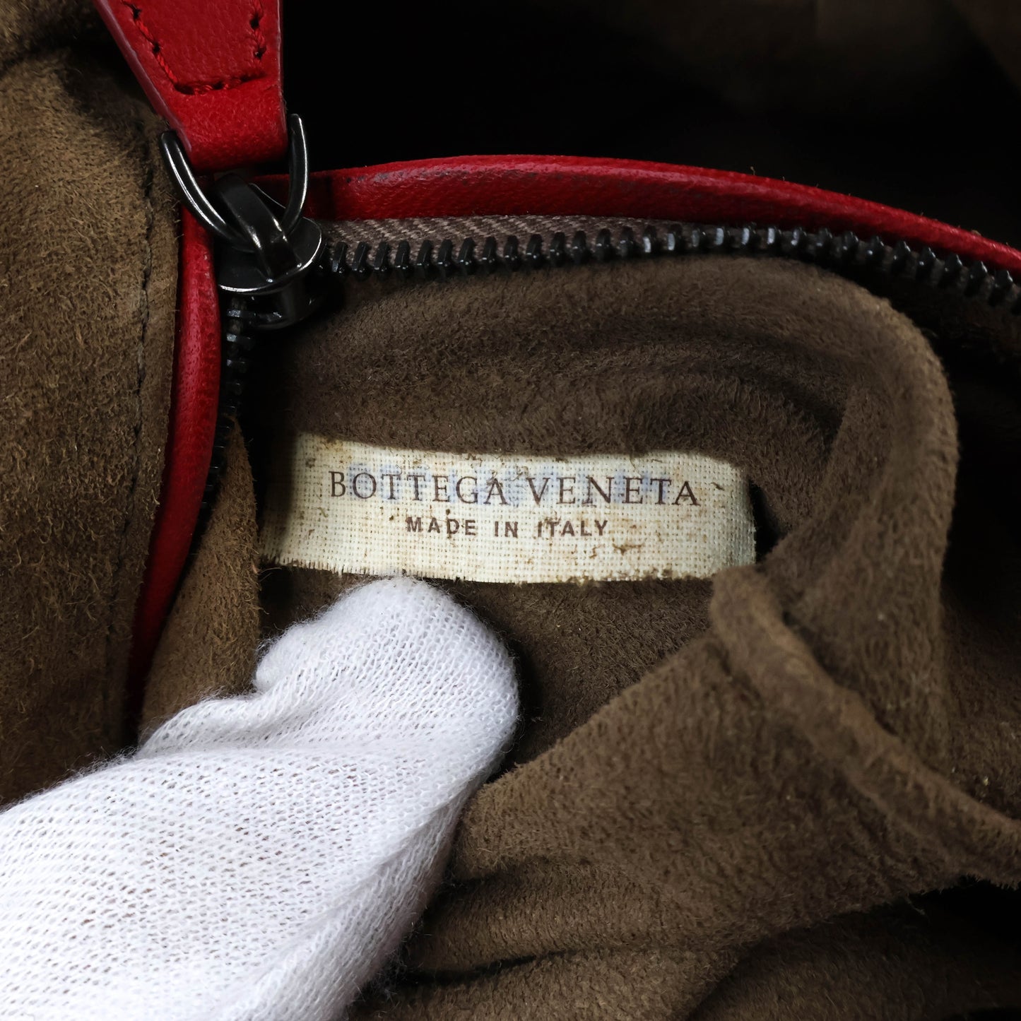 Bottega Veneta Mini Boston Bag Red