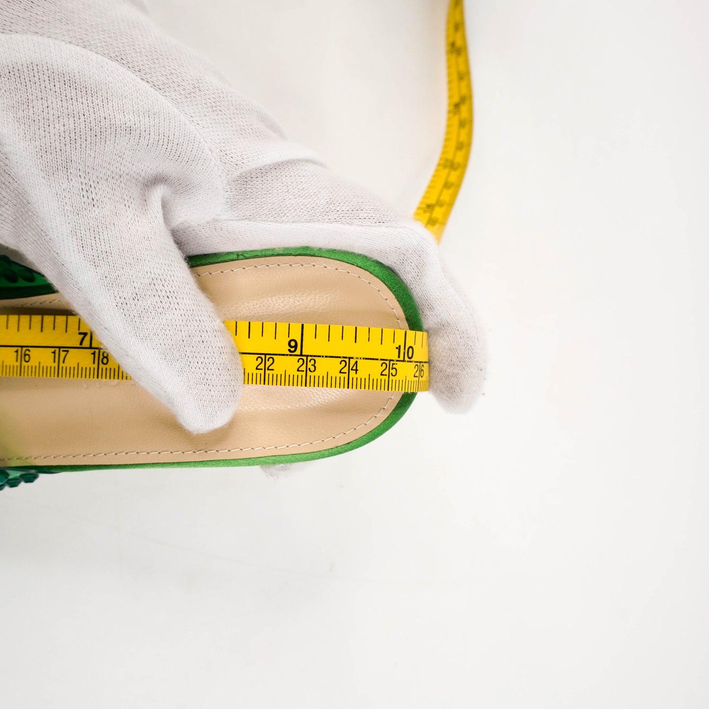 Mach & Mach Point Heels PVC Satin Crystal Flower Green 40