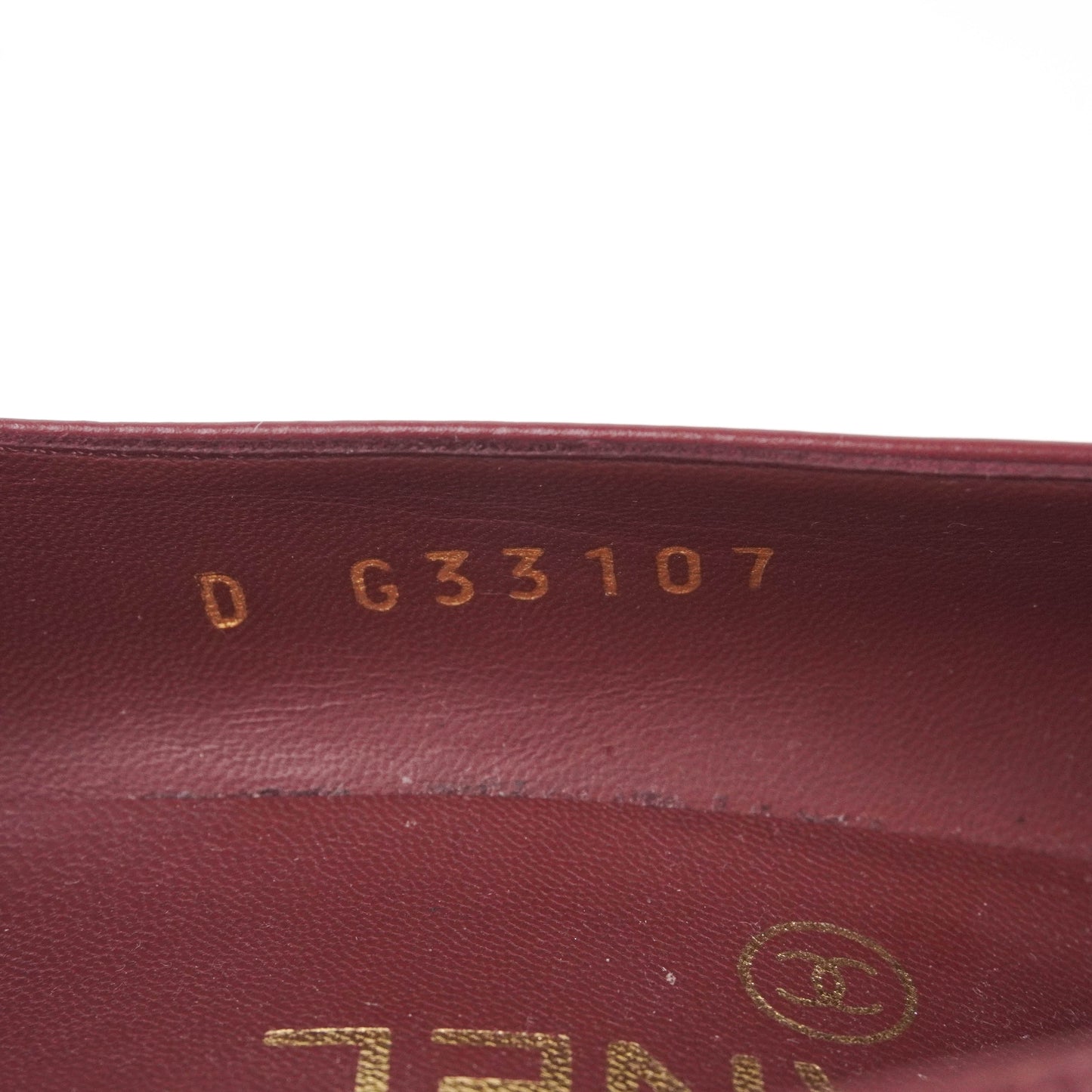 Chanel Pumps Burgundy Black 38C