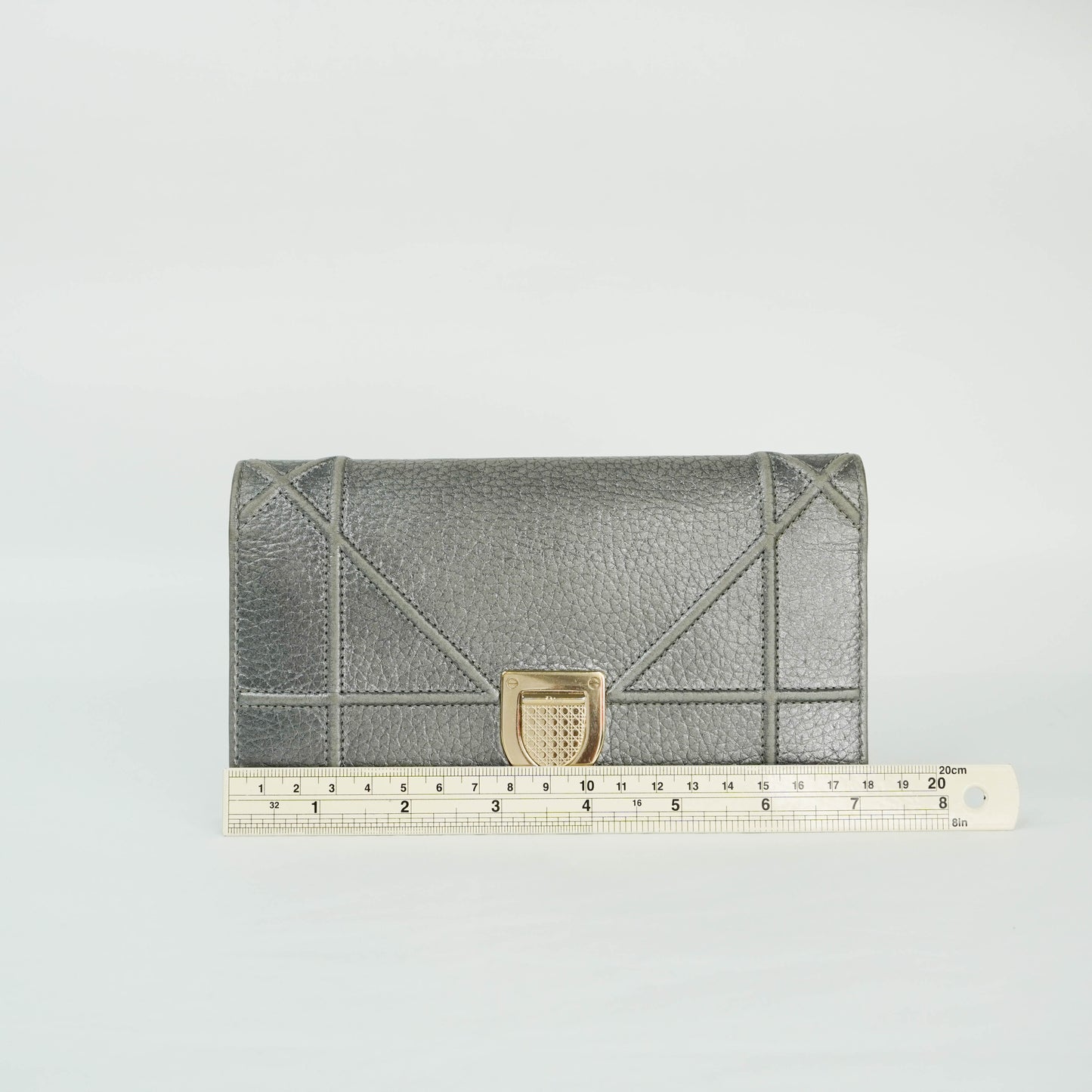 Christian Dior Long Wallet Grey