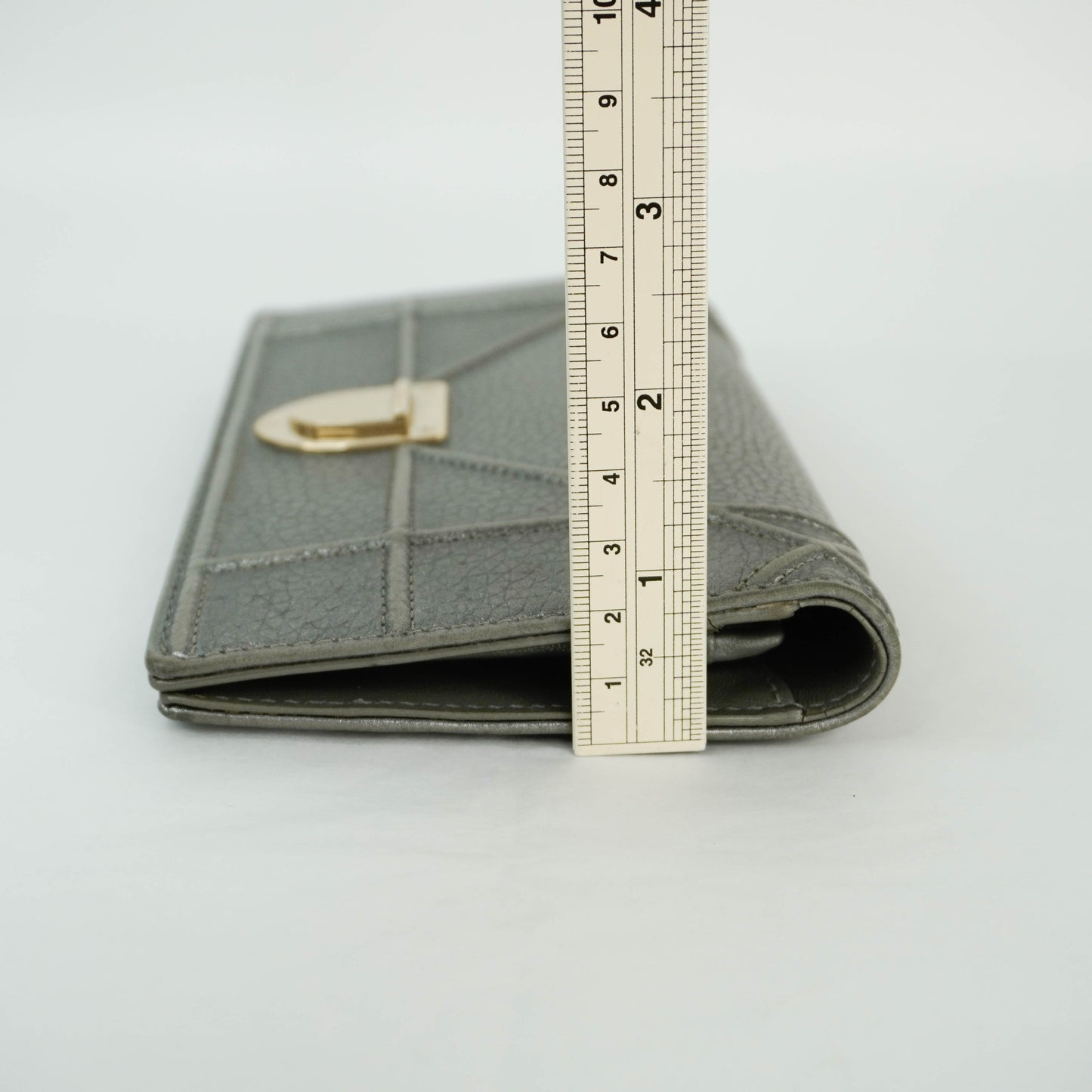 Christian Dior Long Wallet Grey