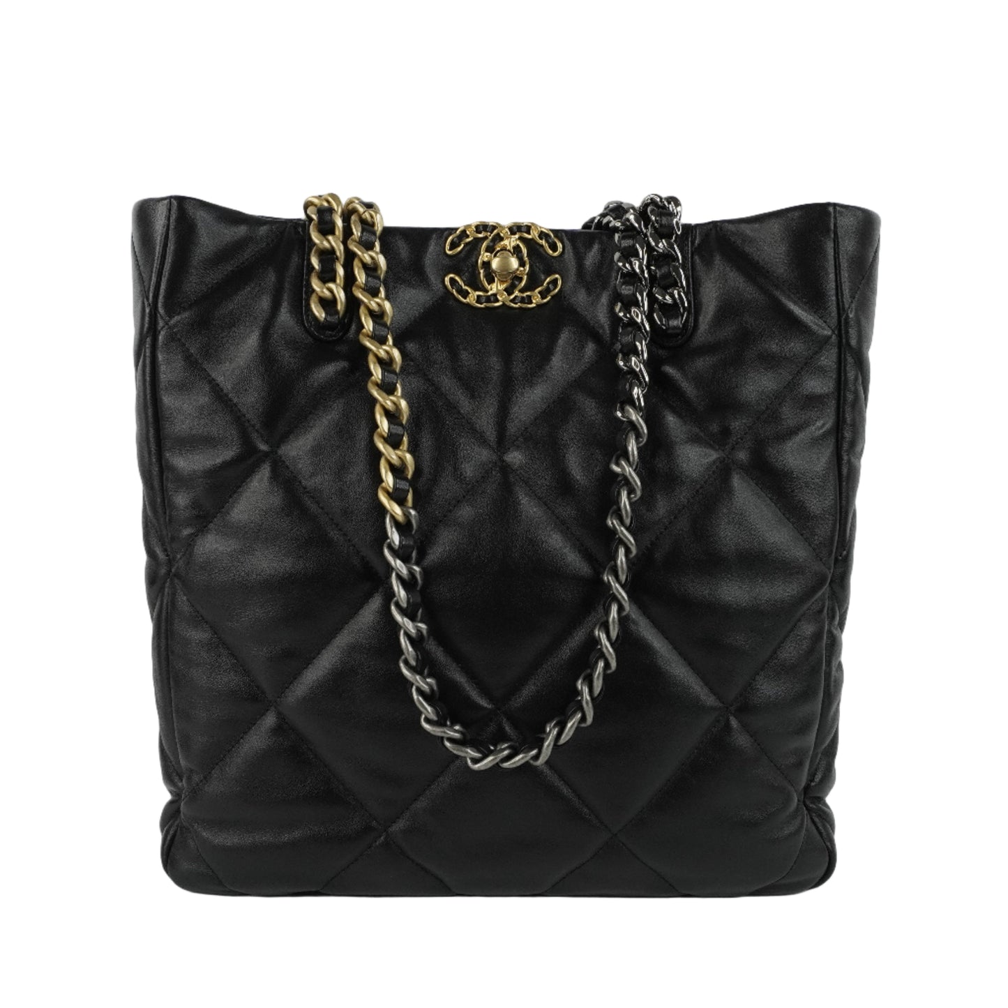 Chanel 19 Shopping Tote Bag Black