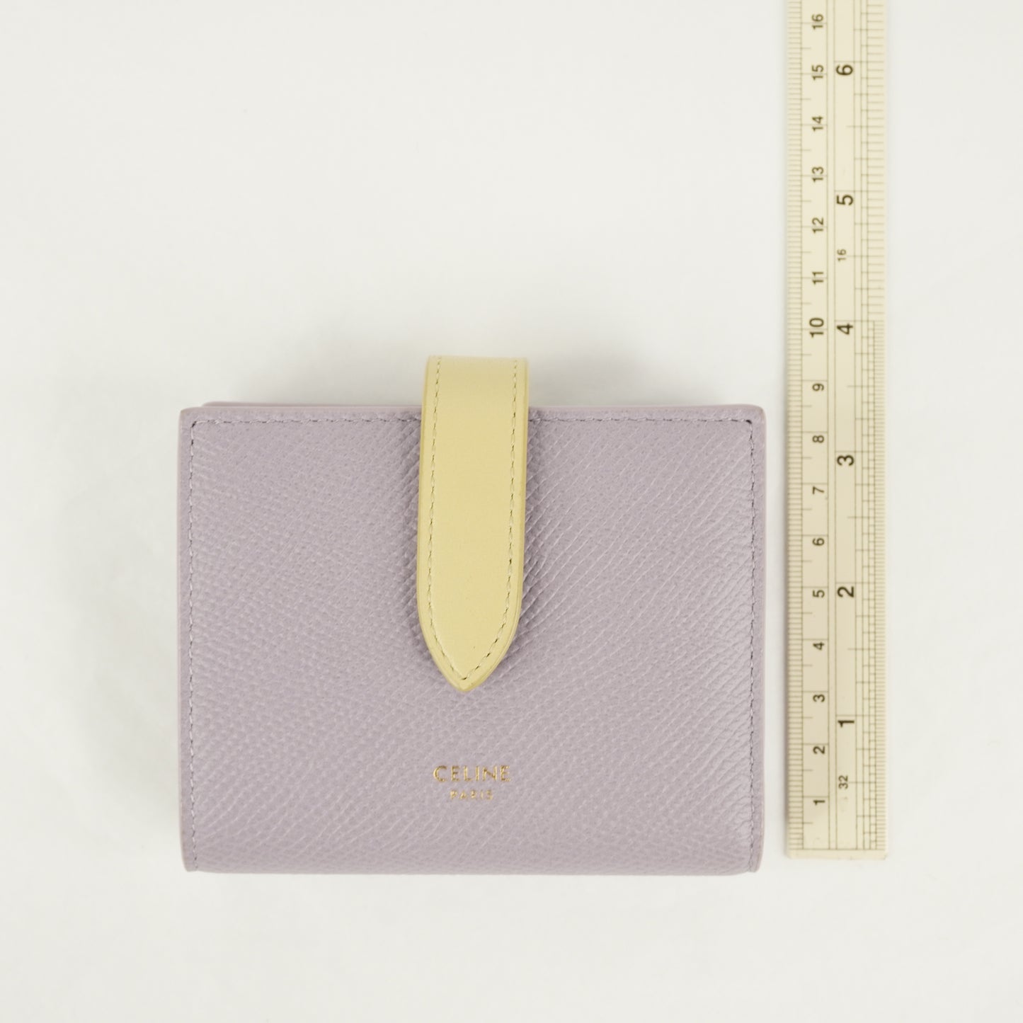 Celine Short Wallet Lilac Yellow