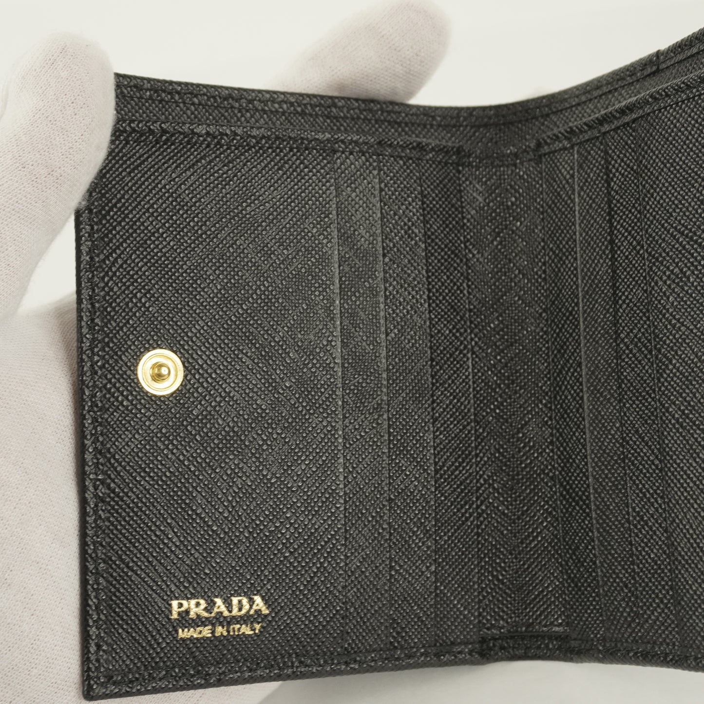 Prada Small Wallet Saffiano Black