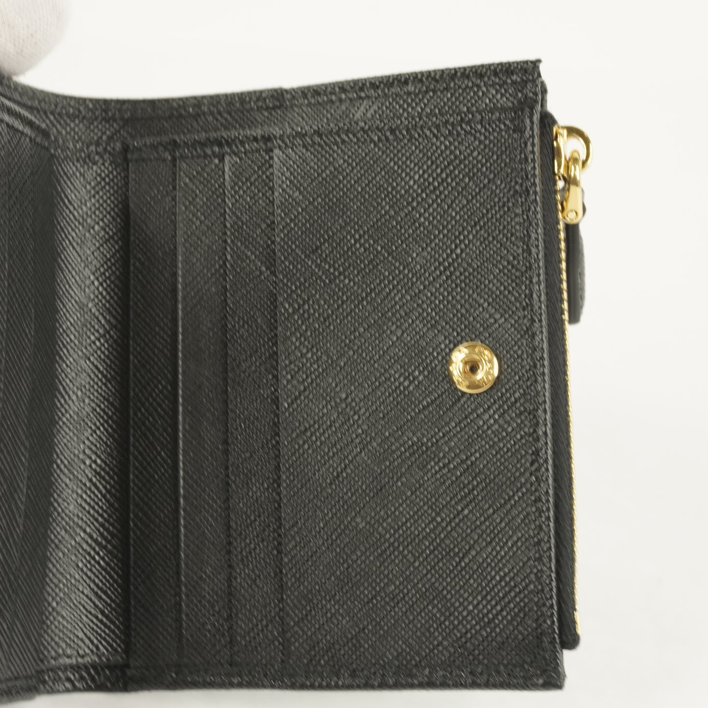 Prada Small Wallet Saffiano Black