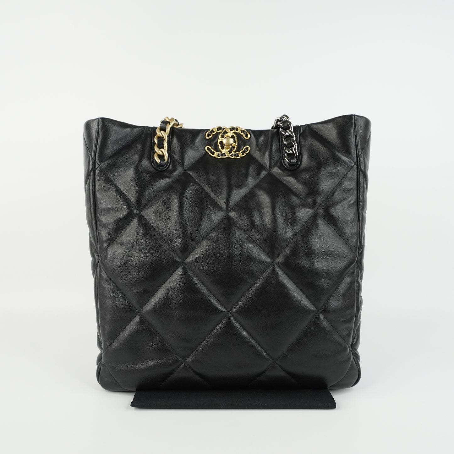 Chanel 19 Shopping Tote Bag Black
