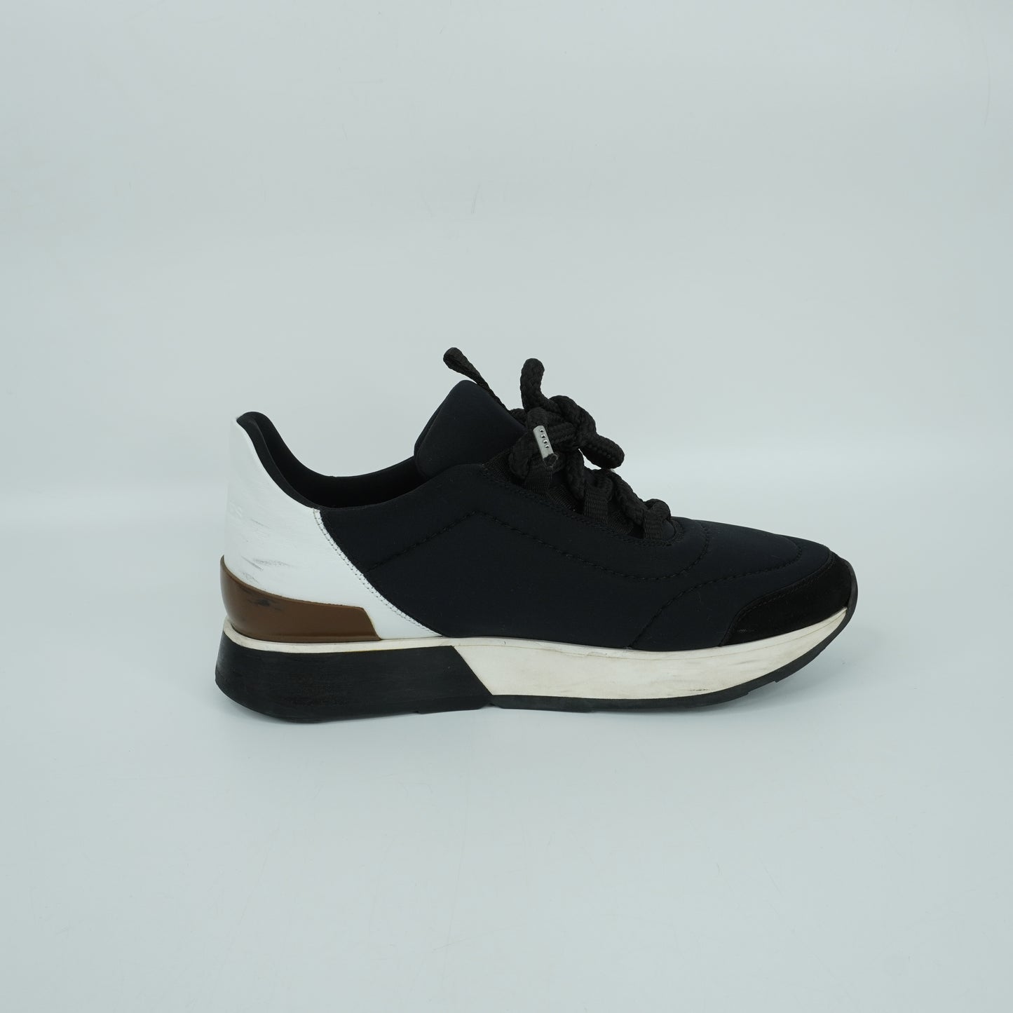 Hermes Sneakers Black White Brown 35.5