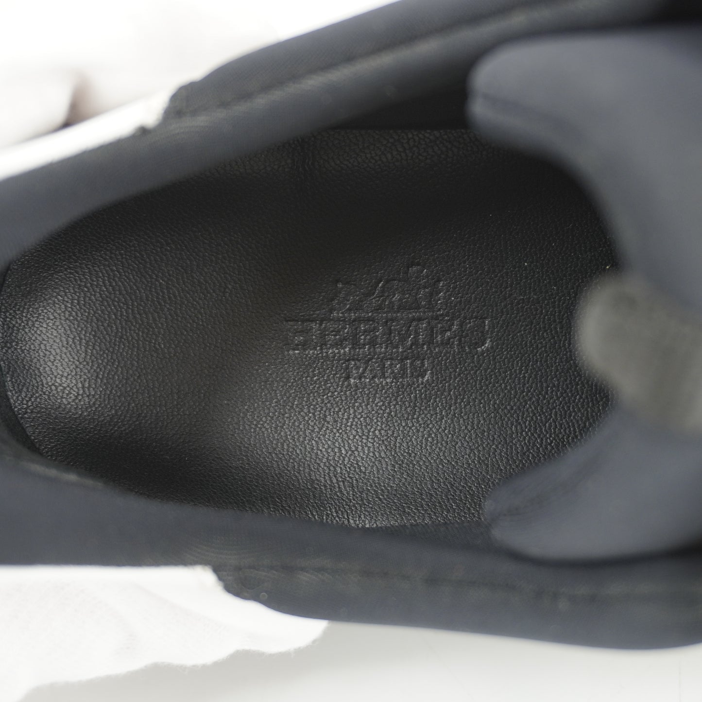 Hermes Sneakers Black White Brown 35.5