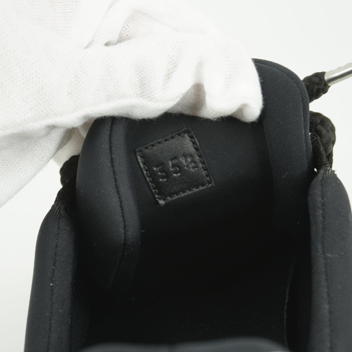 Hermes Sneakers Black White Brown 35.5