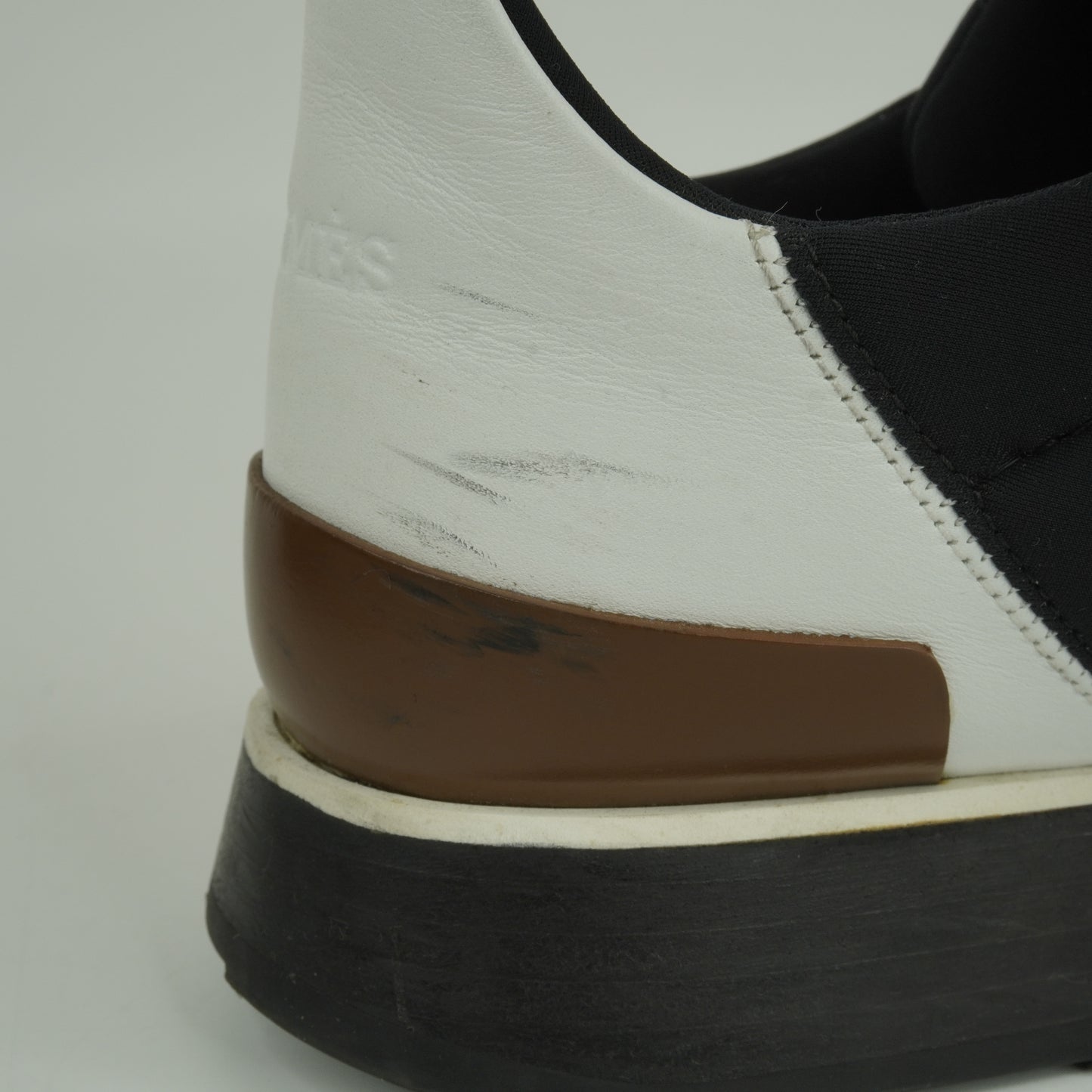 Hermes Sneakers Black White Brown 35.5