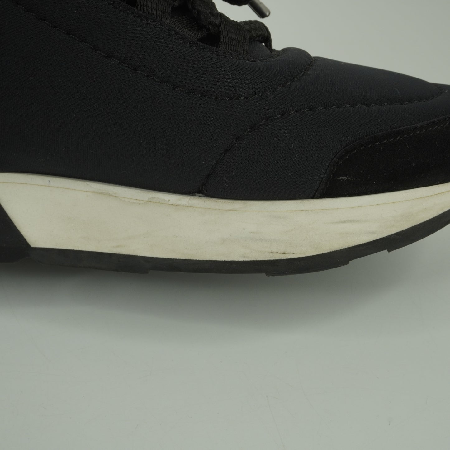 Hermes Sneakers Black White Brown 35.5
