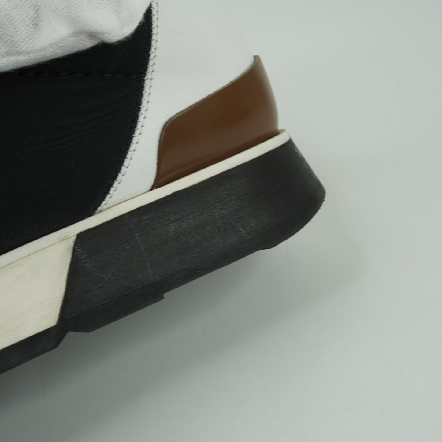 Hermes Sneakers Black White Brown 35.5