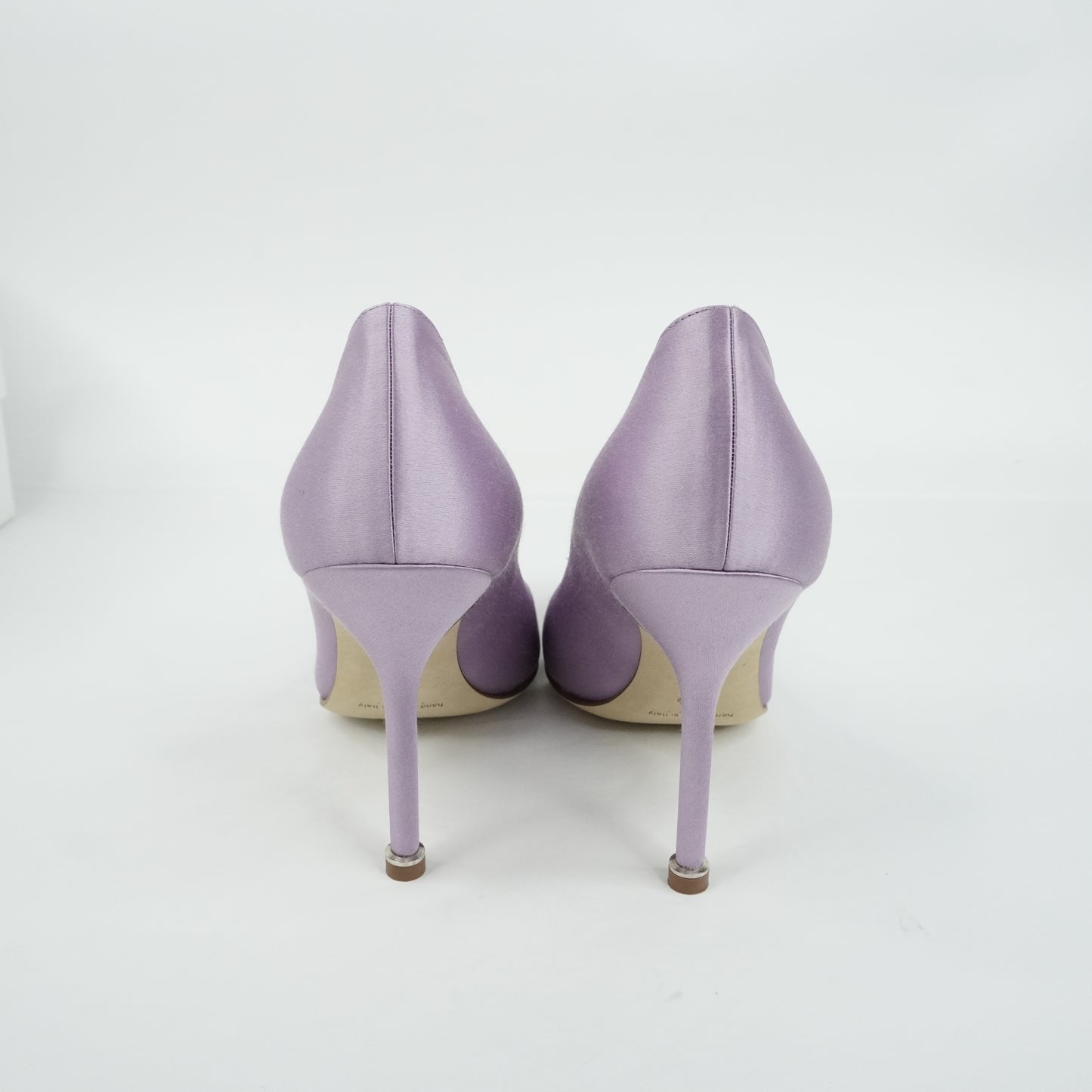 Manolo Blahnik Pumps Satin Lilac Crystal 36.5
