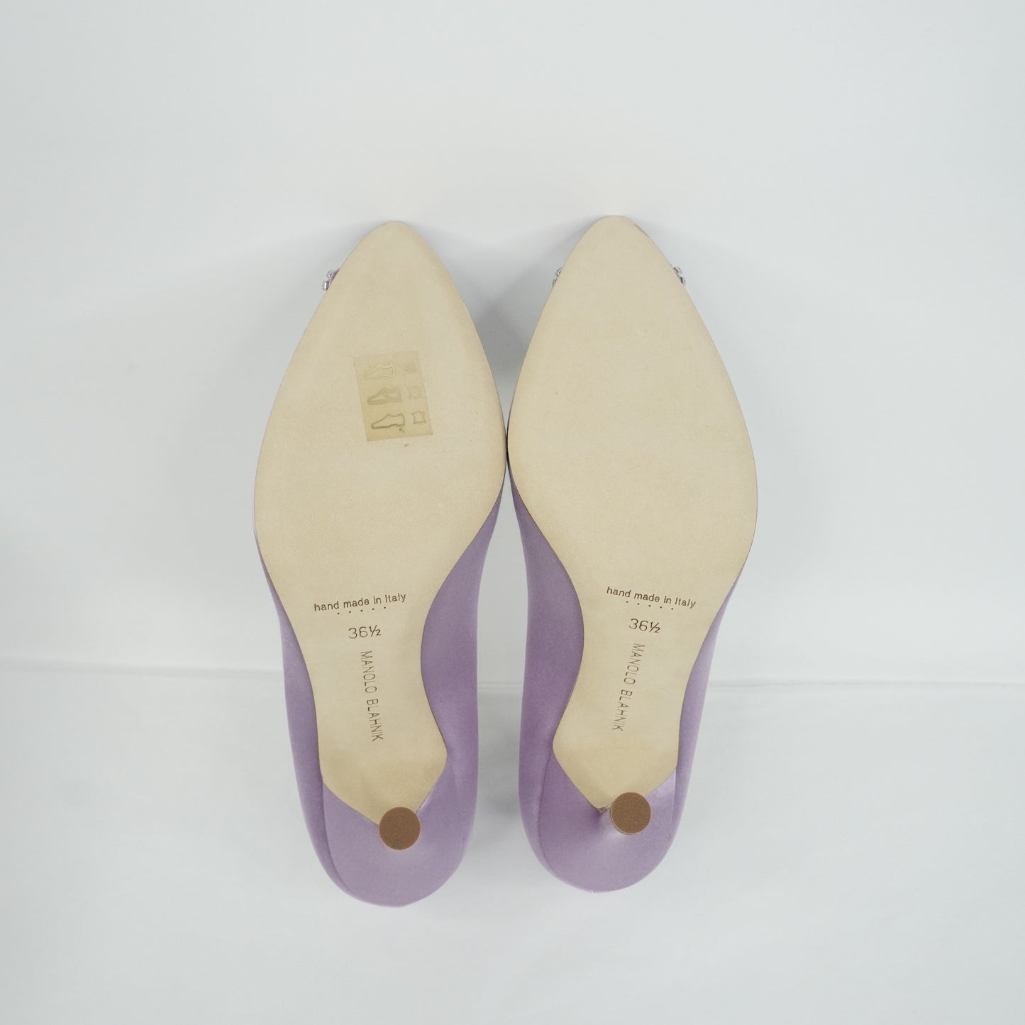 Manolo Blahnik Pumps Satin Lilac Crystal 36.5
