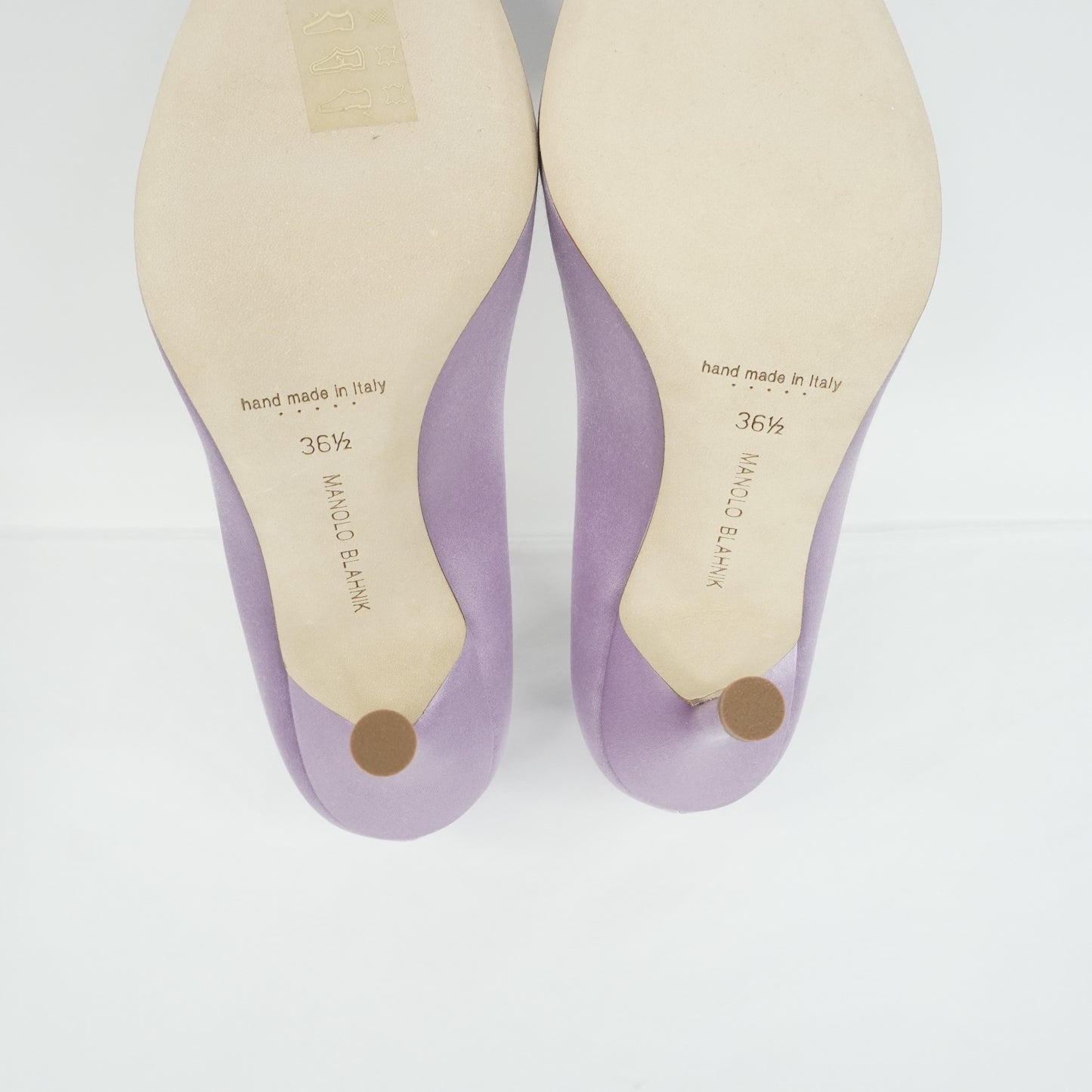 Manolo Blahnik Pumps Satin Lilac Crystal 36.5