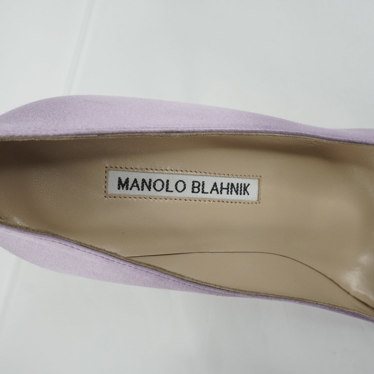 Manolo Blahnik Pumps Satin Lilac Crystal 36.5
