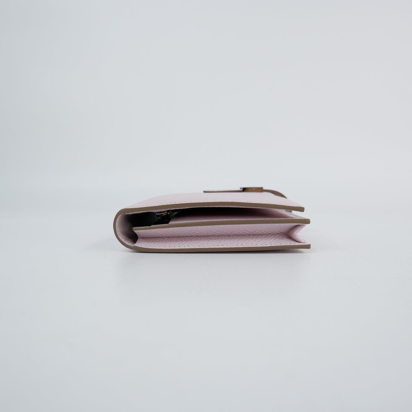 Hermes Bearn Wallet Mauve Pale PHW Epsom
