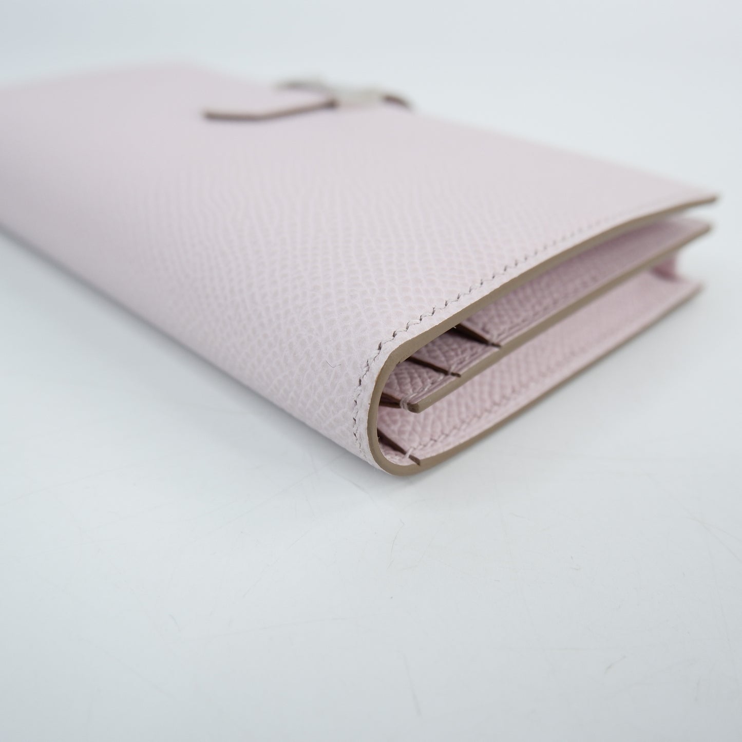 Hermes Bearn Wallet Mauve Pale PHW Epsom