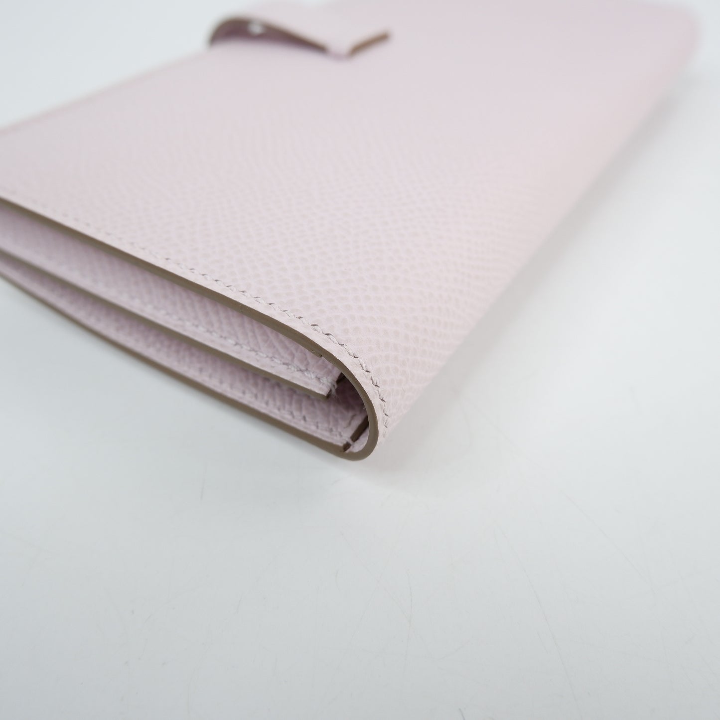 Hermes Bearn Wallet Mauve Pale PHW Epsom