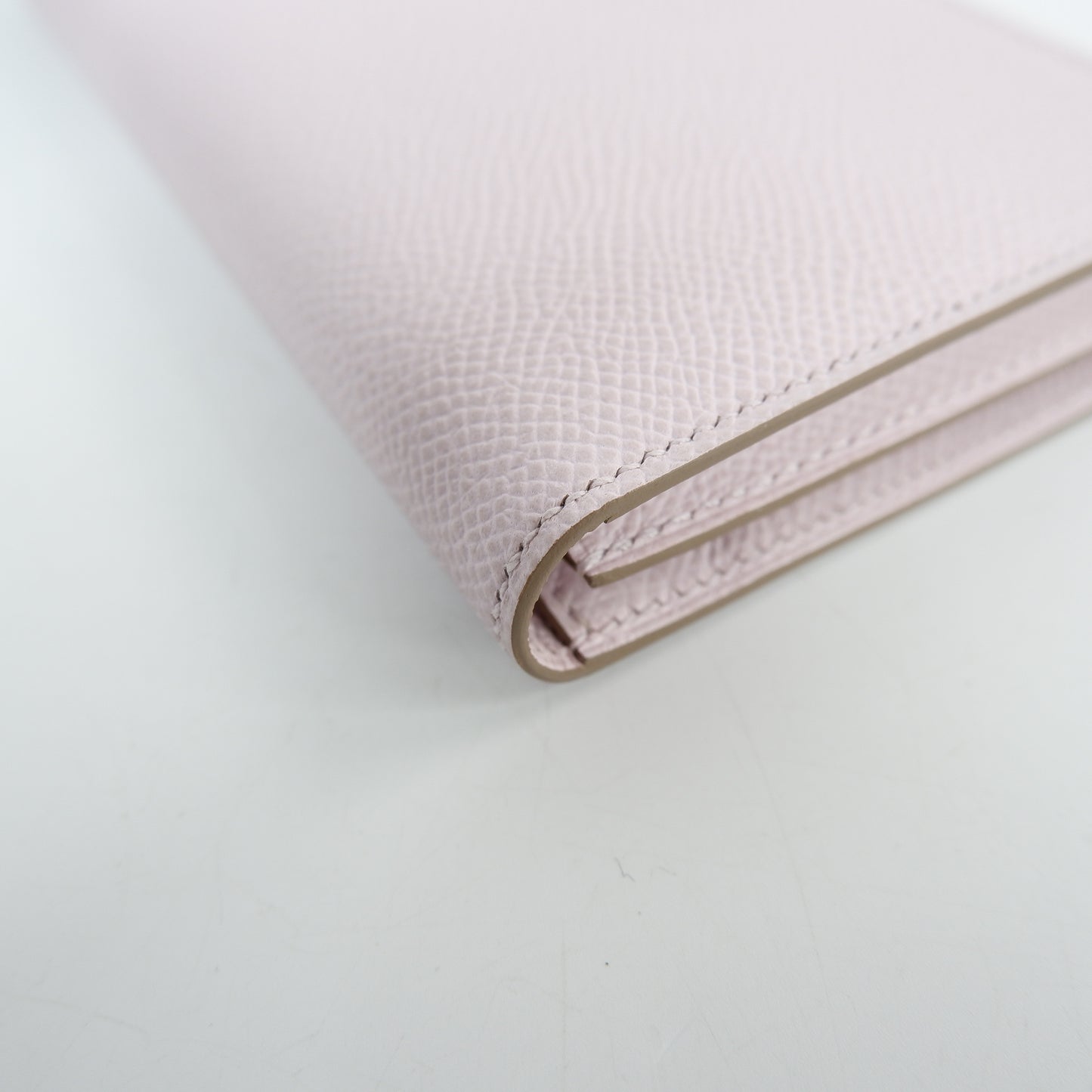 Hermes Bearn Wallet Mauve Pale PHW Epsom