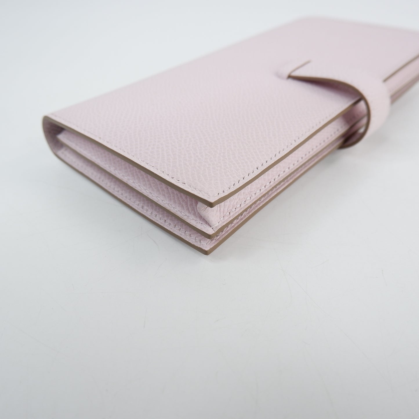 Hermes Bearn Wallet Mauve Pale PHW Epsom