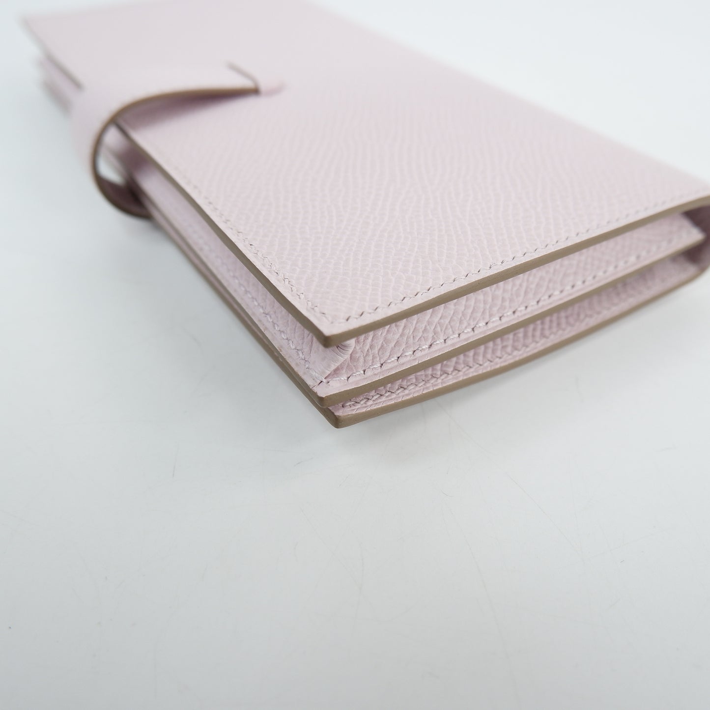Hermes Bearn Wallet Mauve Pale PHW Epsom