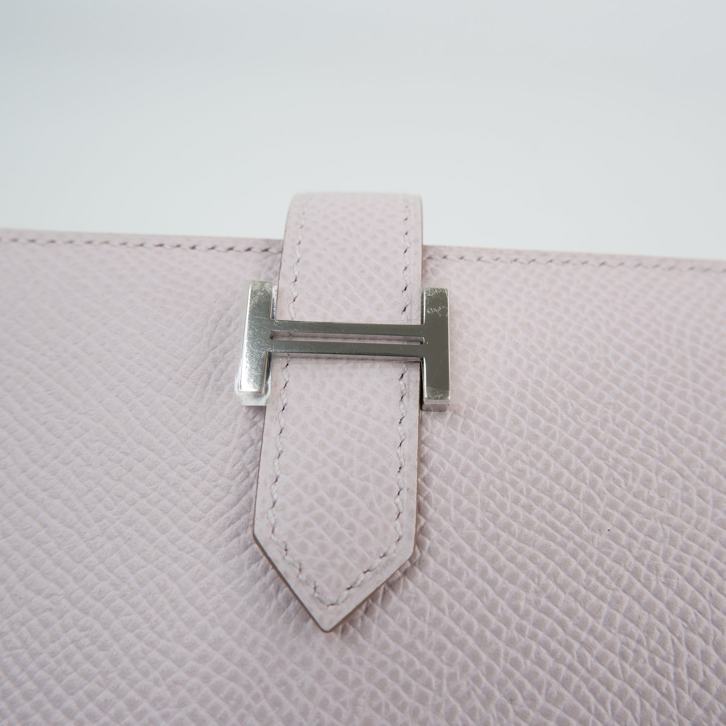 Hermes Bearn Wallet Mauve Pale PHW Epsom
