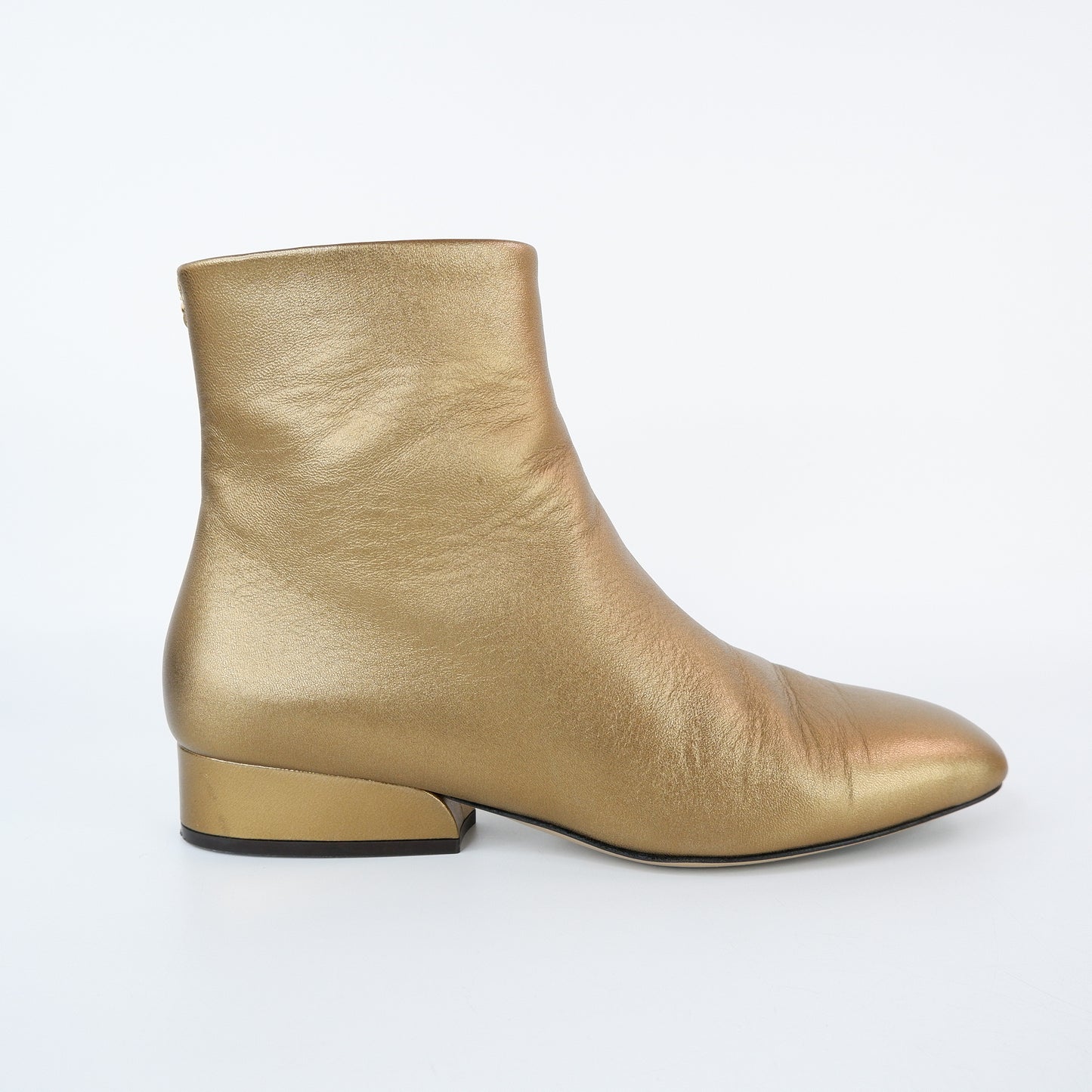 Ferragamo Ankle Boots Gold 6.5