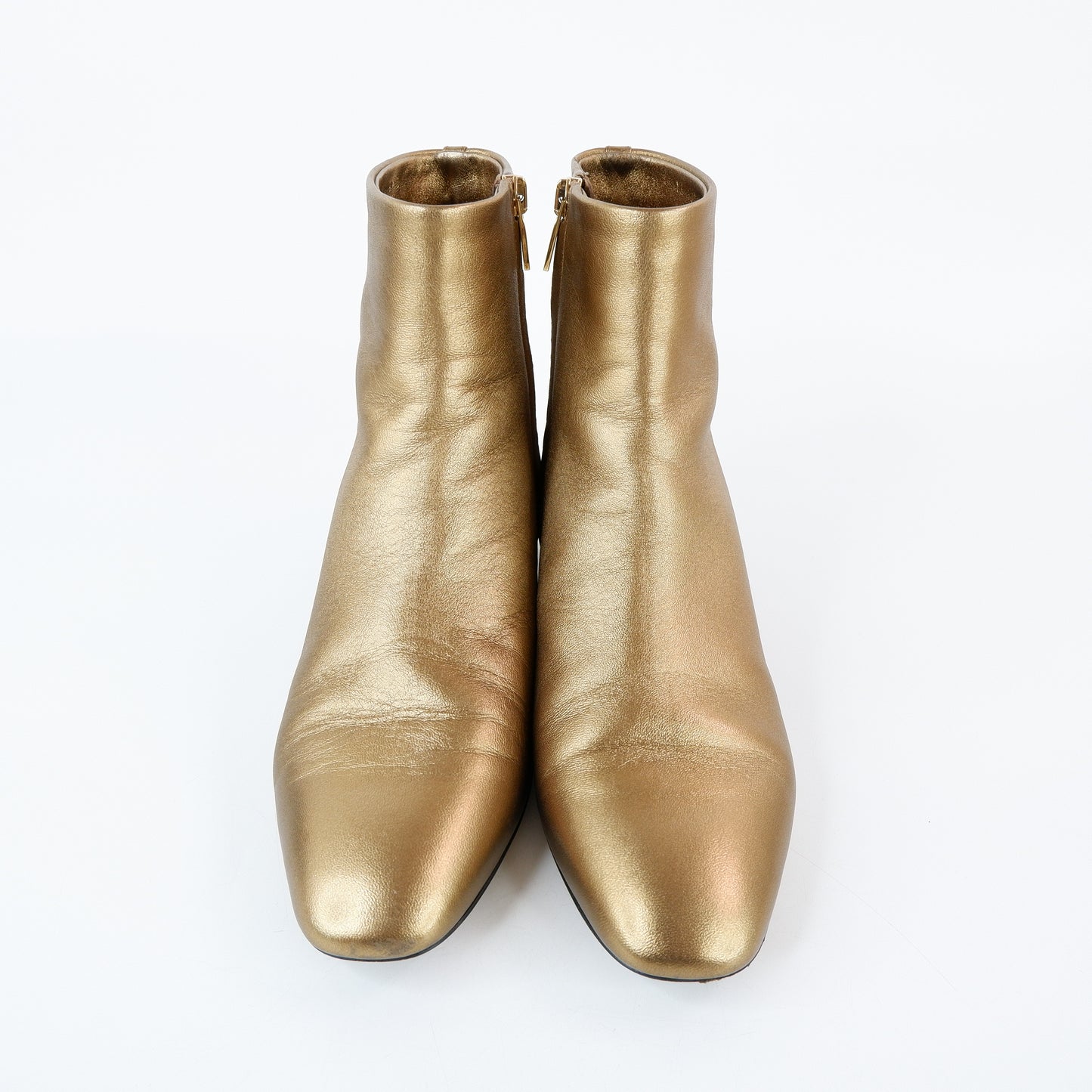 Ferragamo Ankle Boots Gold 6.5
