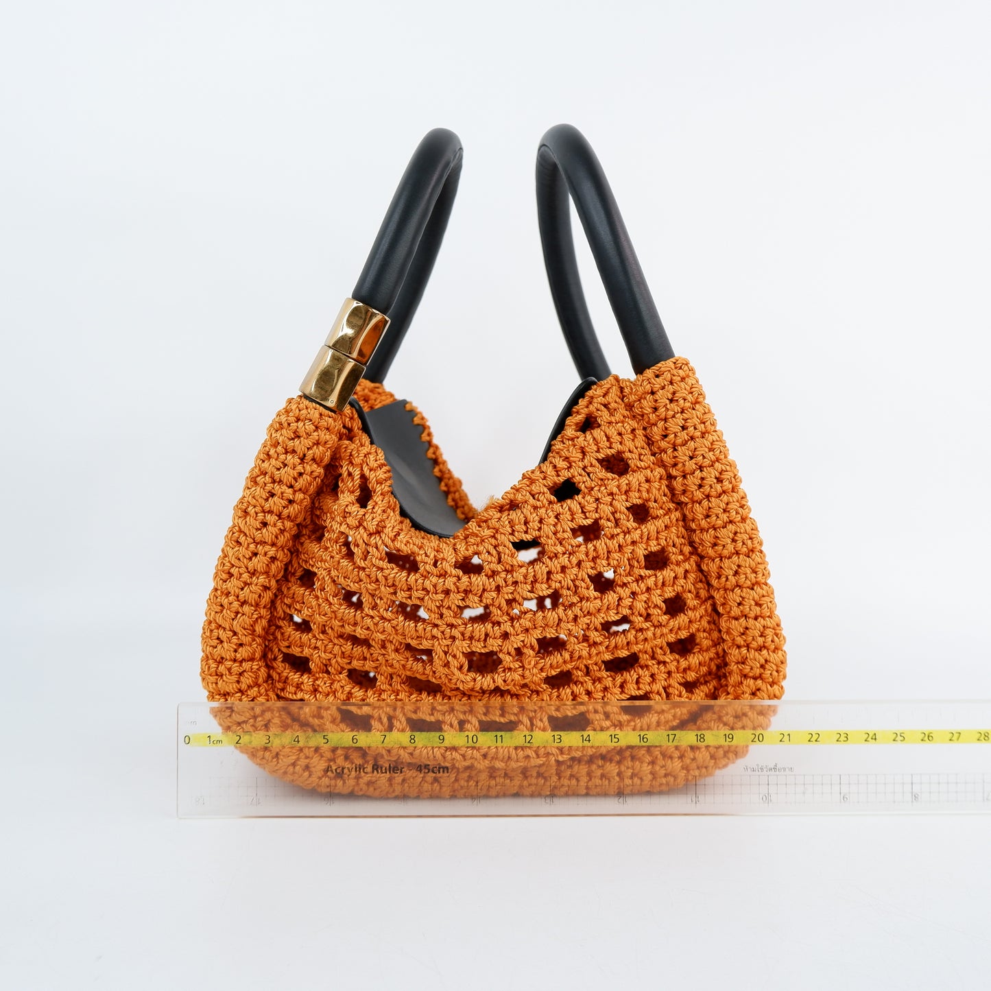 Boyy Wonton 20 Crochet Raffia Orange Black