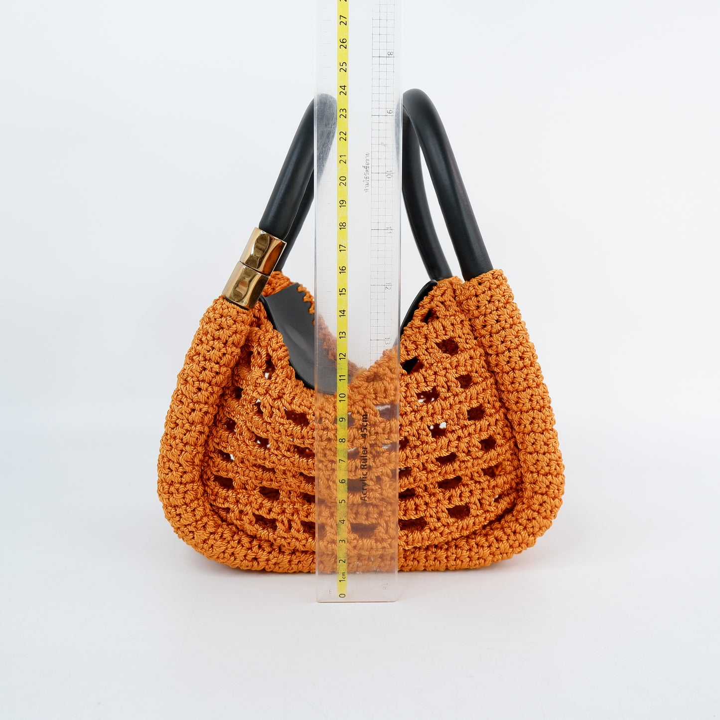 Boyy Wonton 20 Crochet Raffia Orange Black